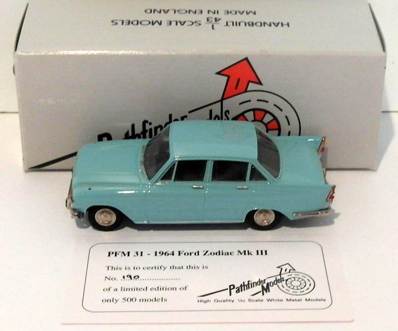 Pathfinder Models 1/43 Scale PFM31 - 1964 Ford Zodiac MKIII 1 Of 500 Blue - #1