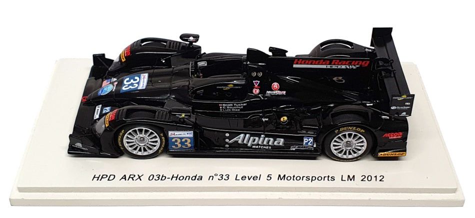 Spark 1/43 Scale S3717 - HPD ARX 03b-Honda #33 Level 5 Motorsports LM 2012 Black