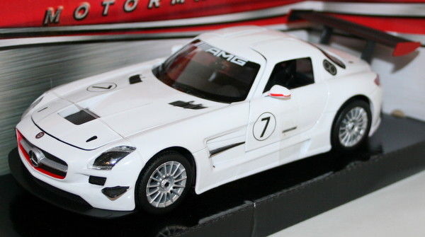 Motormax 1/24 Scale Metal Model 73356 Mercedes Benz SLS AMG GT3 - White #7