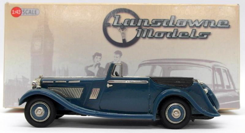 Lansdowne Models 1/43 Scale LDM123 - 1935 Brough Superior Eight 4Str DHC - Blue