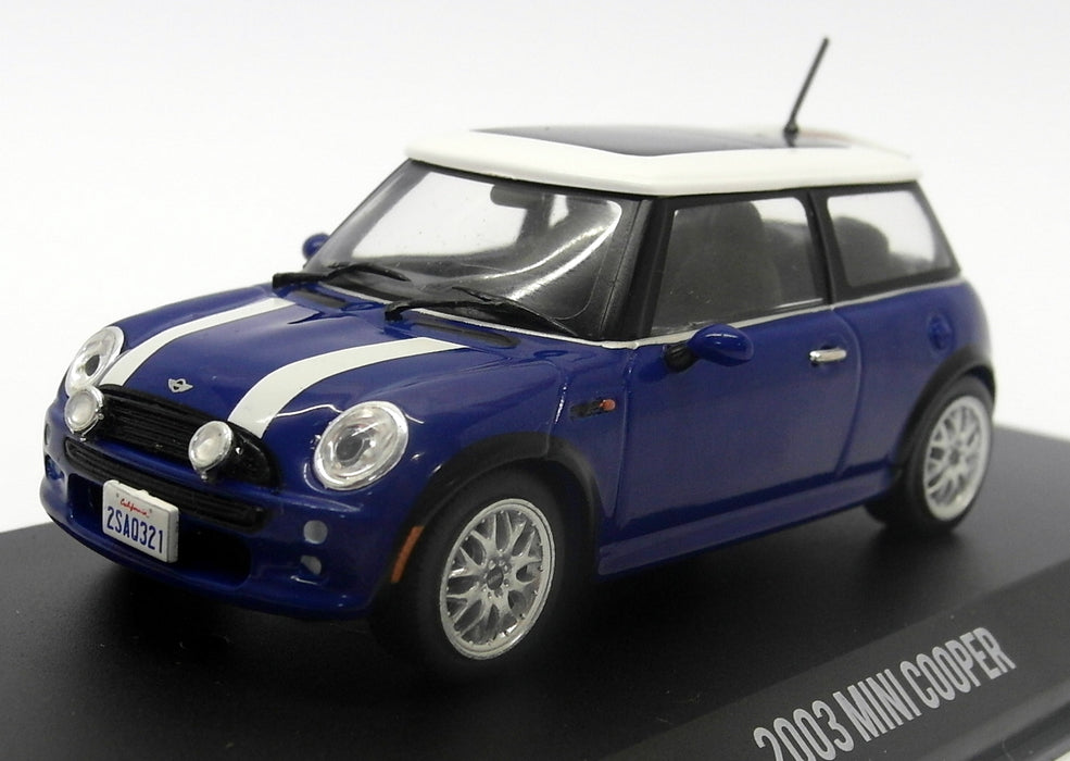 Greenlight 1/43 Scale Diecast 86546 Italian Job 2003 Mini Cooper Blue