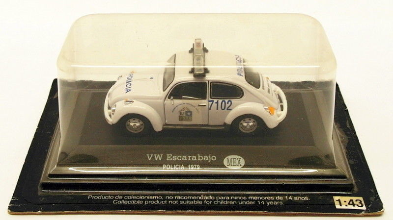 Altaya 1/43 Scale Model Car 38933 - 1979 VW Beetle Escarabajo - Policia