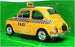 Welly NEX 1/24 Scale Diecast 22515TI-W - Nuova Fiat 500 Taxi - Yellow