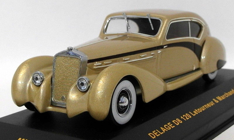 Ixo Models 1/43 Scale MUS010 - 1939 Delage D8 120 Letourneur & Marchland - Gold