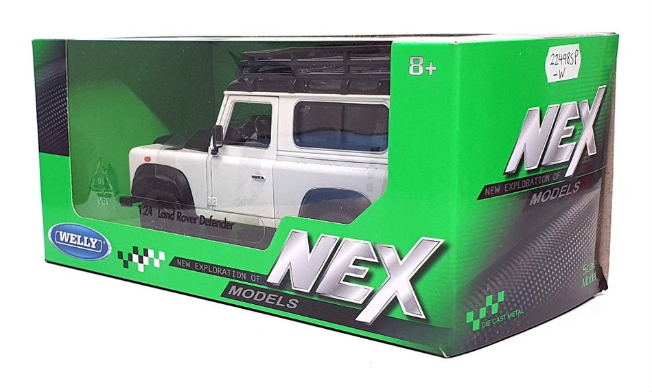 Welly NEX 1/24 Scale 22498SP-W - Land Rover Defender - White/Black