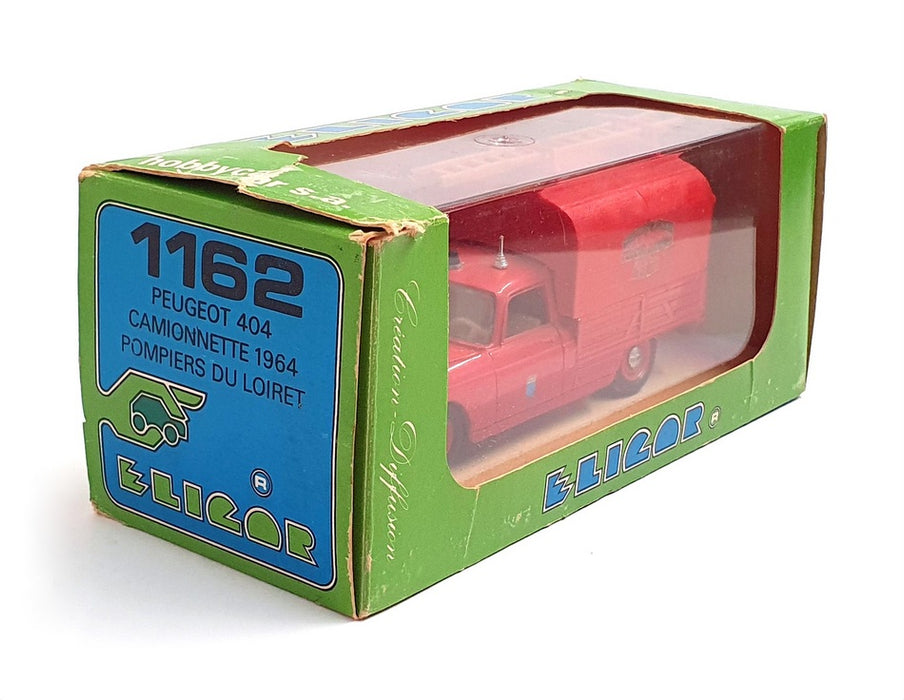 Eligor 1/43 Scale 1162 - 1964 Peugeot 404 Camionnette Pompiers Du Loiret - Red