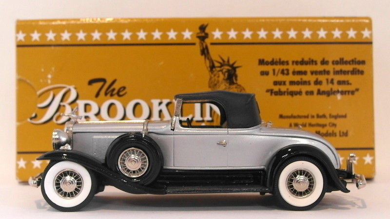 Brooklin 1/43 Scale BRK88  - 1931 Studebaker President Roadster Black/Silver