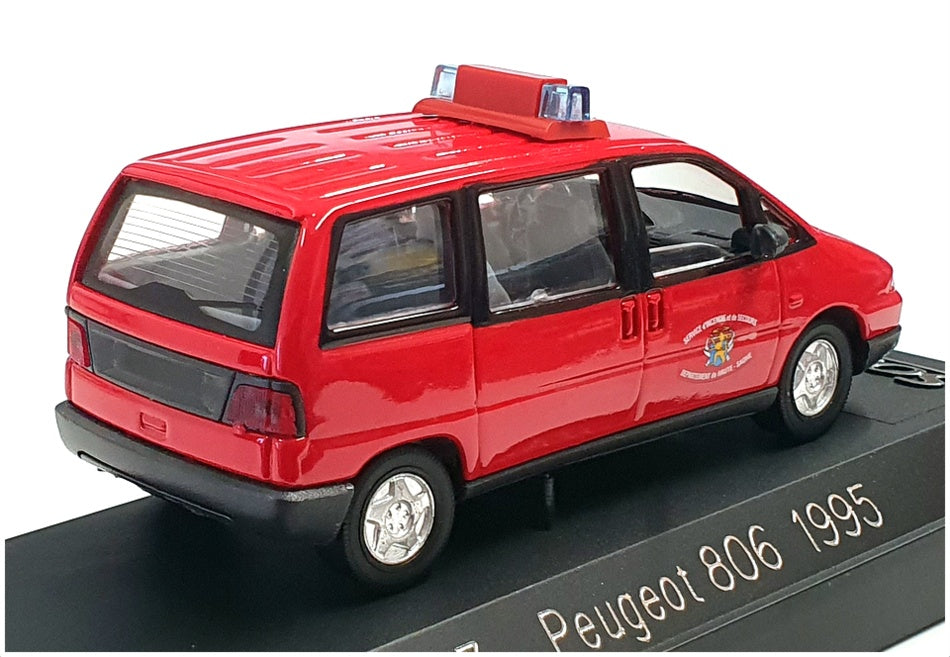 Solido 1/43 Scale 4807 - 1995 Peugeot 806 Fire Vehicle - Red