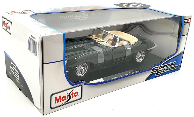 Maisto 1/18 Scale Diecast 46629 - Jaguar E-Type Cabrio - Green