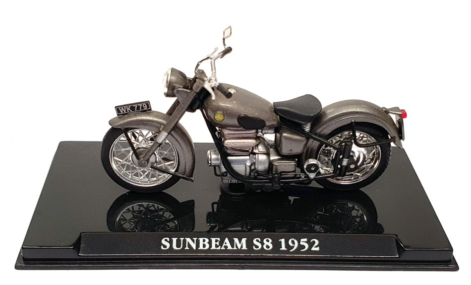 Atlas Editions 1/24 Scale 4 658 119 - 1952 Sunbeam S8 Motorbike - Grey