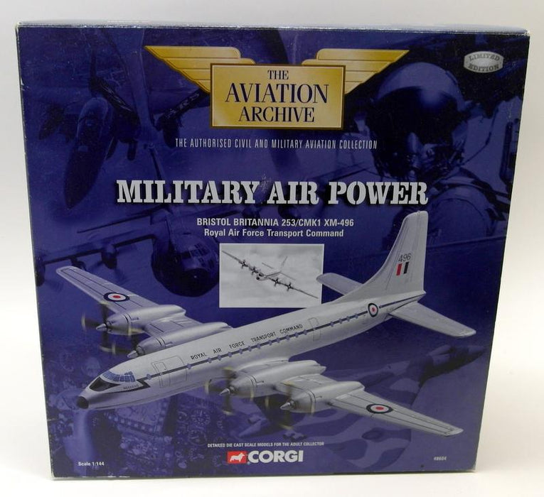 Corgi 1/144 Scale Diecast  48604 Bristol Britannia 253/CMK1 XM-496 RAF Transport