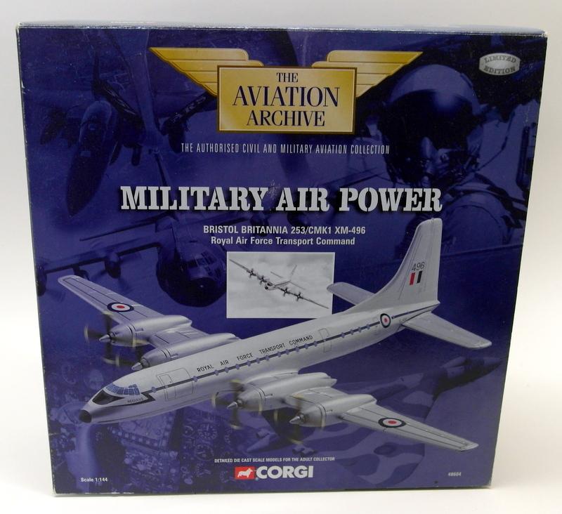 Corgi 1/144 Scale Diecast  48604 Bristol Britannia 253/CMK1 XM-496 RAF Transport