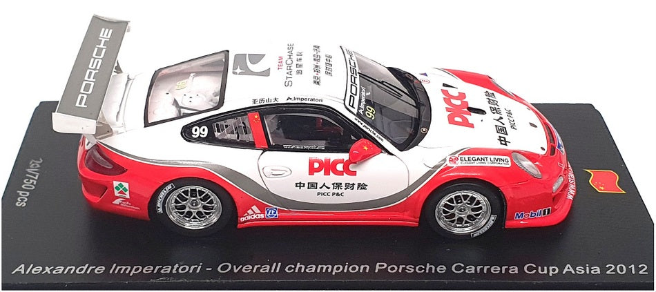 Spark 1/43 Scale SA022 - Porsche 997 GT3 Cup #99 A. Imperatori - Red/White