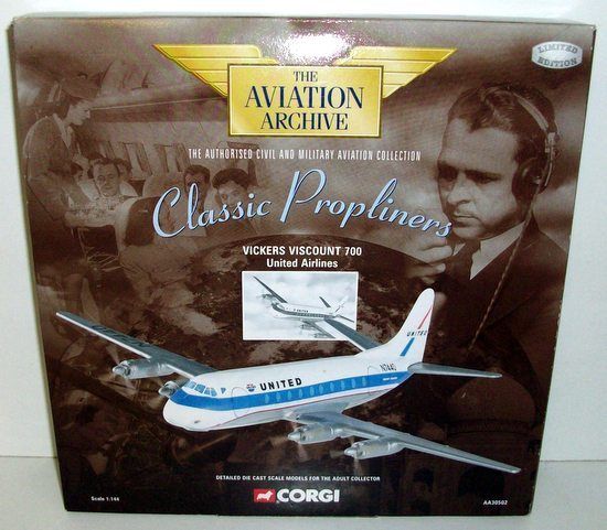 CORGI 1/144 AA30502 VICKERS VISCOUNT 700 UNITED AIRLINES