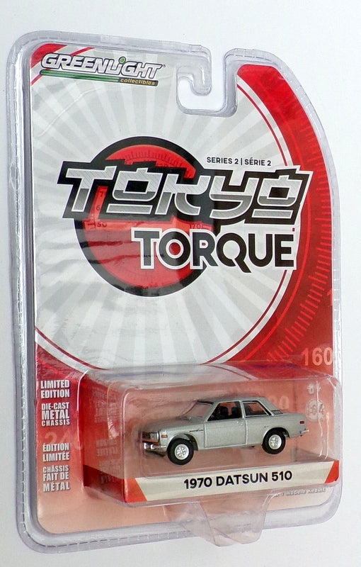 Greenlight Tokyo Torque 1/64 Scale 29900-B - 1968 Datsun 510 - Silver