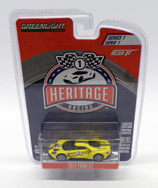 Greenlight 1/64 Scale Model Racing Car 13200-E - 2017 Ford GT - Yellow #2