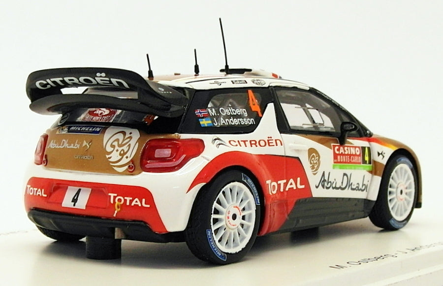 Spark 1/43 Scale S3789 - Citroen DS3 WRC #4 - 5th Monte Carlo 2014