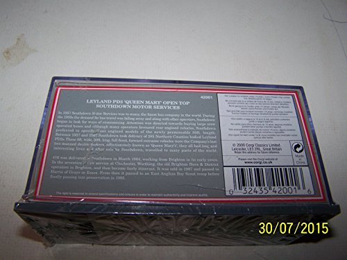 CORGI 1/76 - 42001 LEYLAND PD3 QUEEN MARY OPEN TOP SOUTHDOWN MOTOR SERVICES