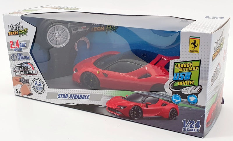 Maisto 1/24 Scale Remote Control Car  82334 - Ferrari  SF90 Stradale - Red
