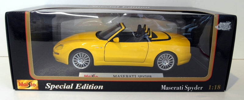 Maisto 1/18 Scale Diecast - 31667 Maserati Spyder V8 Yellow