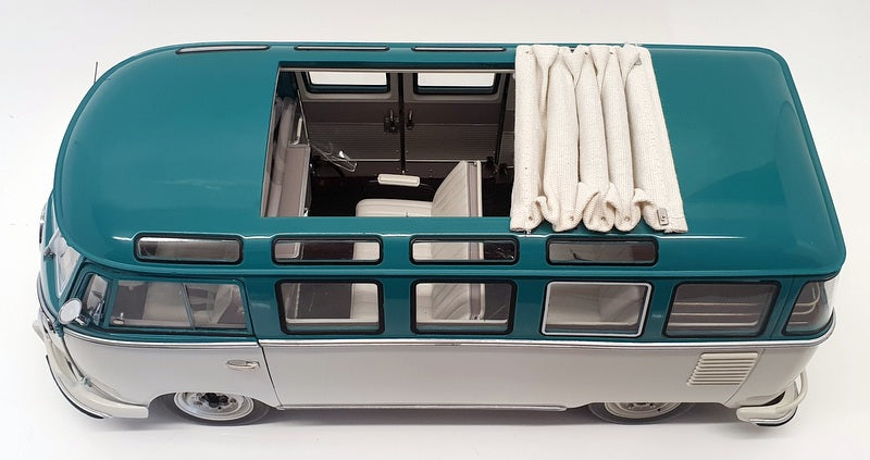 Sunstar 1/12 Scale 5084 - 1962 VW Volkswagen Samba Bus - Blue/Beige Grey
