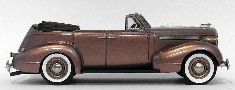 Brooklin 1/43 Scale PC02 - 1937 Pontiac Deluxe 6 4Dr Convertible Sedan - Brown