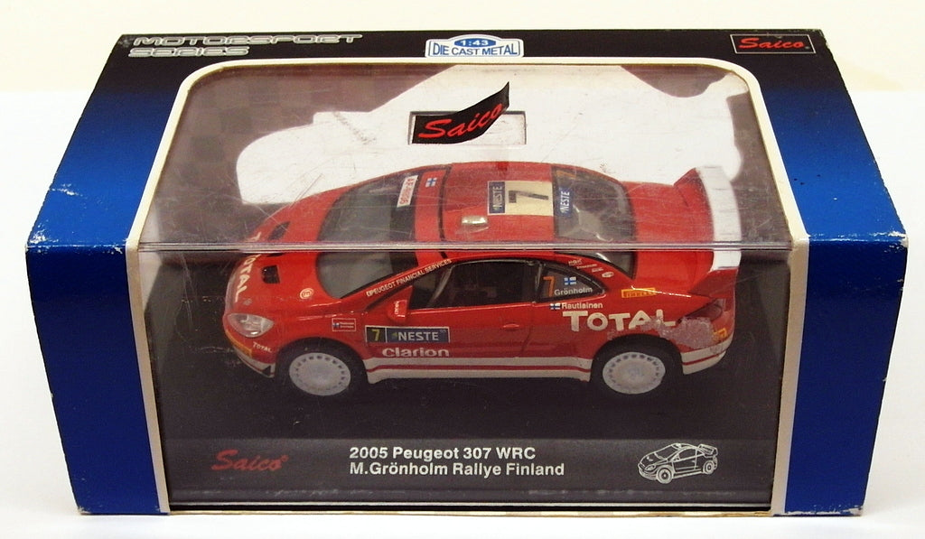 Saico Models 1/43 Scale 3103 - 2005 Peugeot WRC Rally Finland M.Gronholm