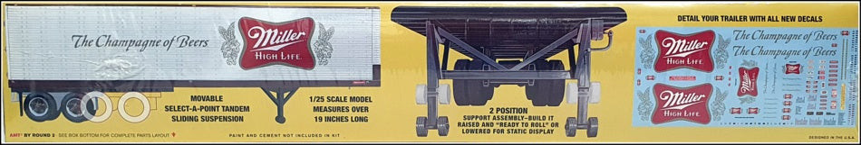 AMT Round 2 1/25 Scale AMT1234/06 - Fruehauf 40' Semi Trailer Miller Beer