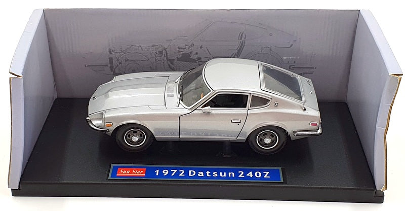 Sunstar 1/18 Scale Diecast 3503 - 1972 Datsun 240Z - Silver