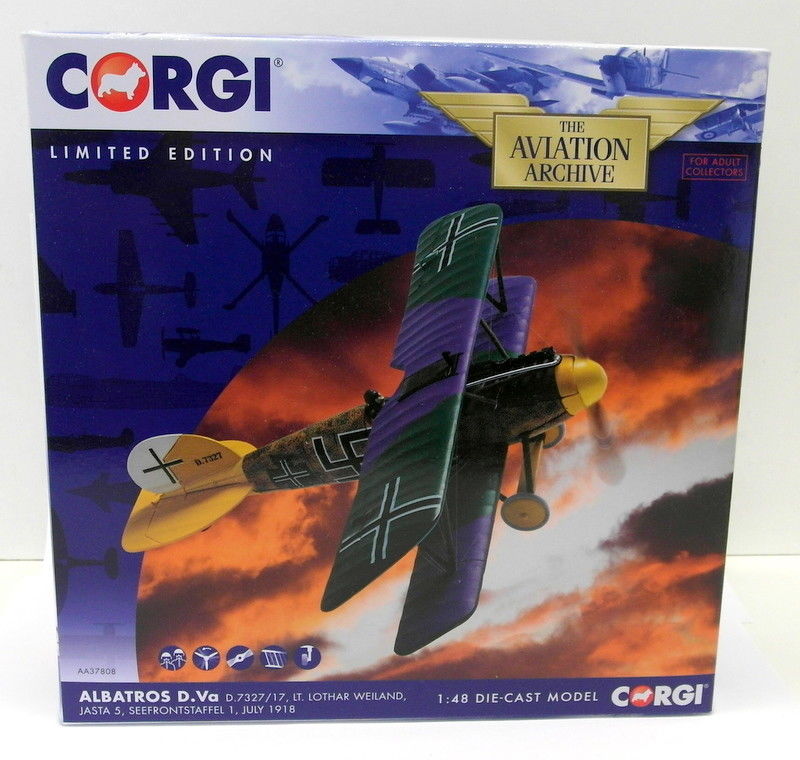 Corgi 1/72 Scale Diecast - AA37808 Albatros D Va D.7327/17 LT Lothar Weiland