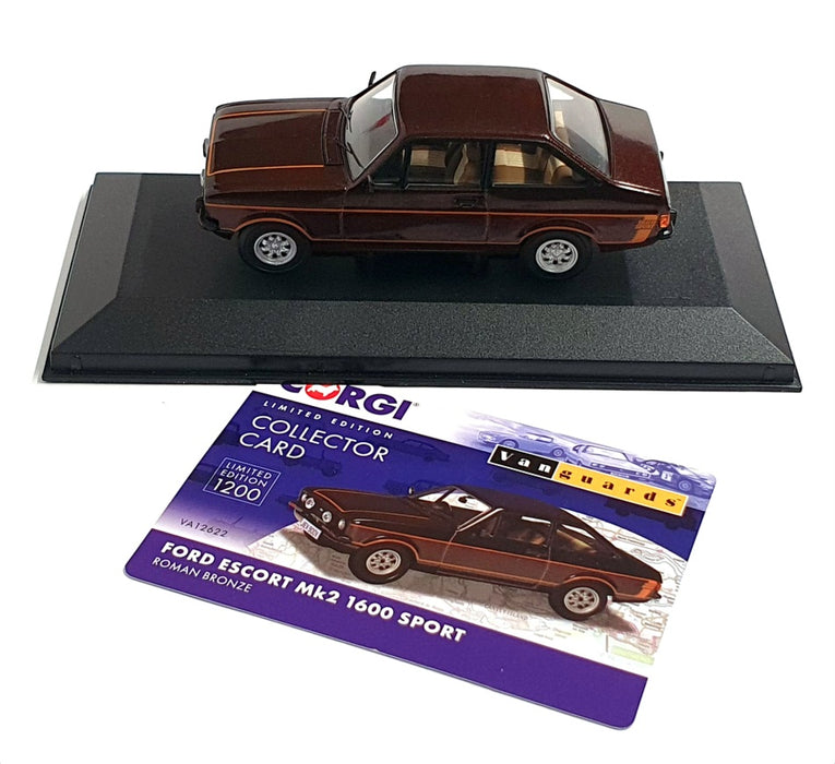 Vanguards 1/43 Scale VA12622 - Ford Escort Mk2 1600 Sport - Roman Bronze 