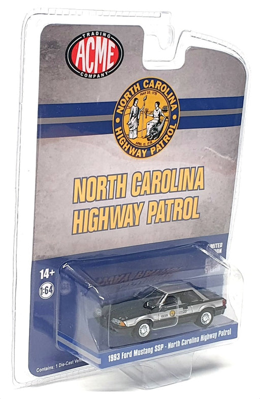 Acme 1/64 Scale 51495 - 1993 Ford Mustang SSP - North Carolina Highway Patrol