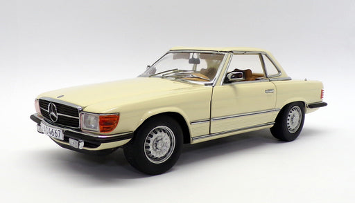 Sun Star 1/18 Scale Model Car 4667 - Mercedes Benz 350 SL - Ivory