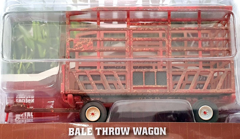 Greenlight 1/64 Scale Model Wagon 48040F - Bale Throw Wagon