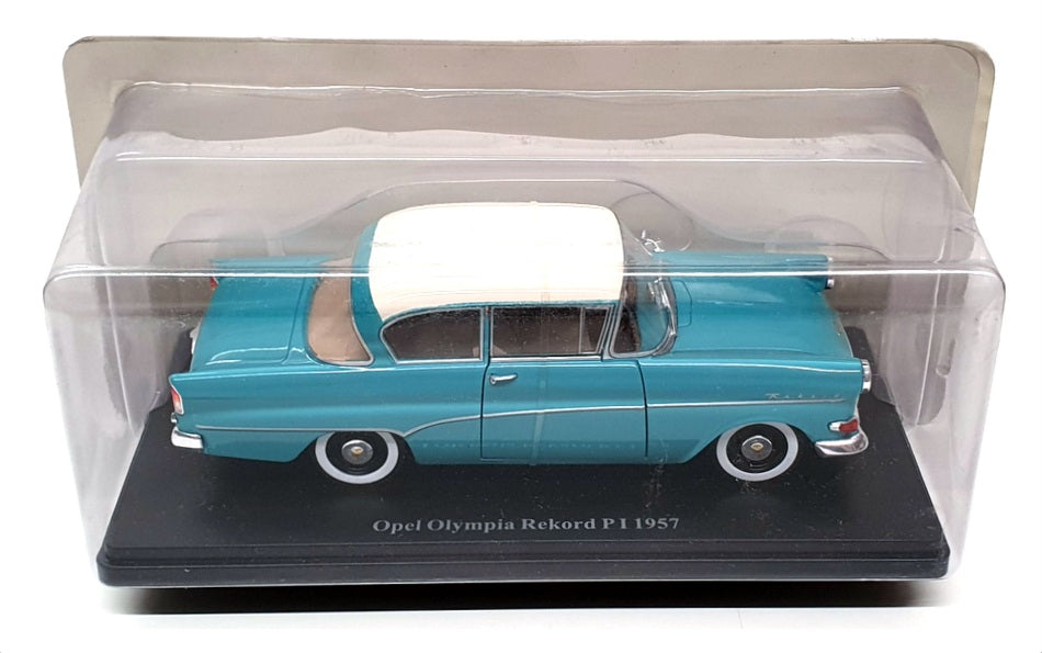 Hachette 1/24 Scale Diecast G1648002 - 1957 Opel Olympia Rekord PI - Blue/White