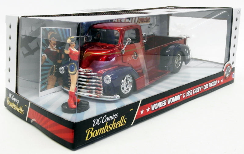 Jada 1/24 Scale 30453 Wonder Woman & 1952 Chevy Pickup DC Comics Bombshells