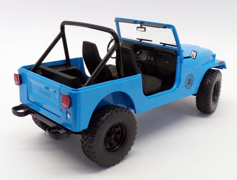 Greenlight 1/18 Scale 19064 - 1977 Jeep CJ-7 Blue - TVs Lost