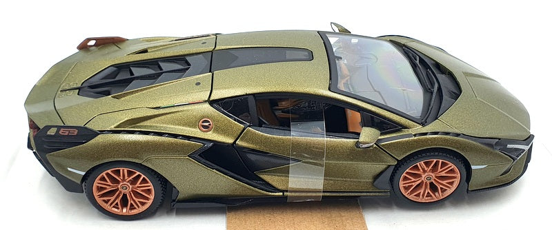 Burago 1/24 Scale Diecast #18-21099 - Lamborghini Sian FKP 37 - Green Gold