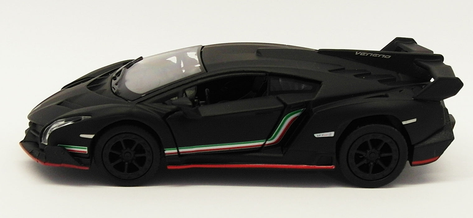Lamborghini Veneno - Black - Kinsmart Pull Back & Go Metal Model Car