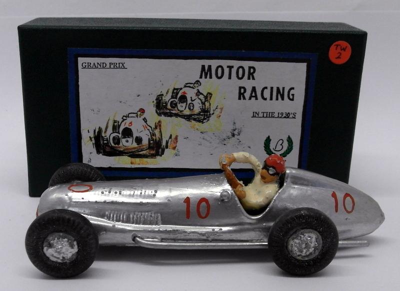 TW Models 1/43 Scale White Meatal TW2 Mercedes Vintage F1 Car