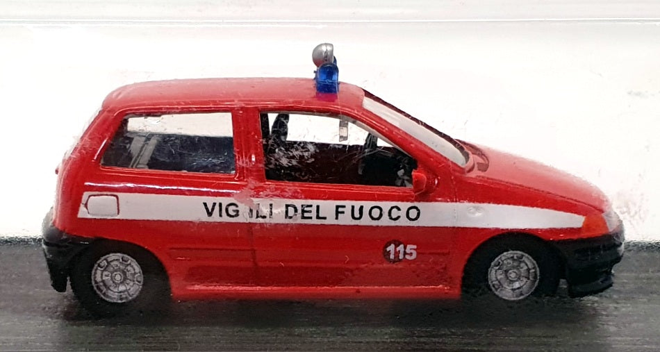 Del Prado 1/43 Scale DP2321A - 1995 Fiat Punto Vigili Del Fuoco - Red/White