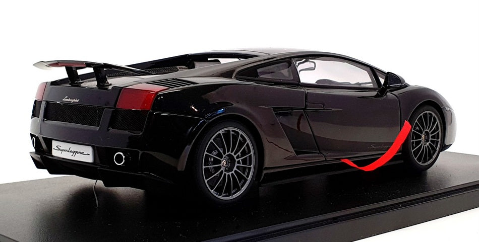 AutoArt 1/18 Scale 74582 - Lamborghini Gallardo Superleggera - Met Black