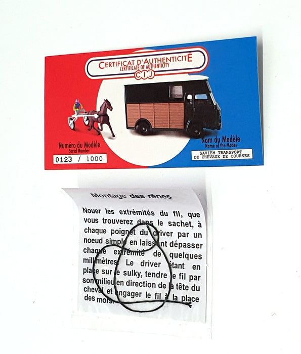 Norev 1/43 Scale 4/74/01 - Saviem Transport de Chevaux - Green