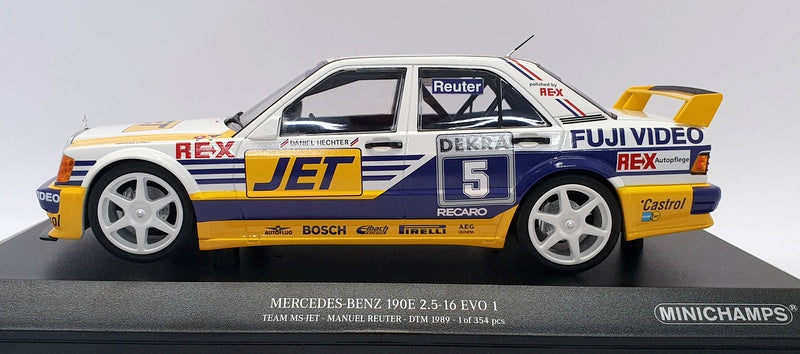 Minichamps 1/18 Scale 155 893605 -Mercedes Benz 190E 2.5-16 EVO 1 #5 Team MS-Jet