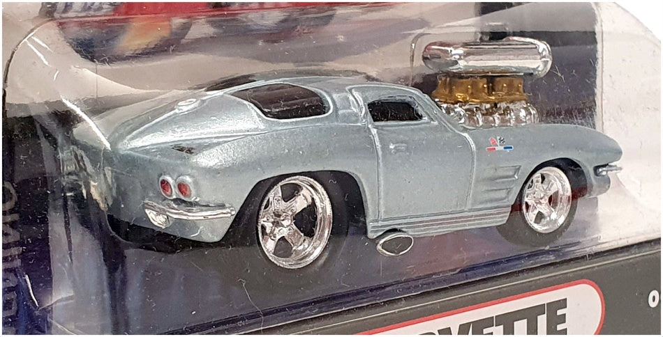 Muscle Machines 1/64 Scale 00-8 - 1963 Chevrolet Corvette - Silver Blue