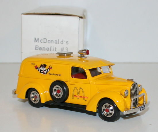 DURHAM CLASSICS 1/43 - 1939 FORD PANEL DELIVERY McDONALDS BENEFIT #3 - 1 OF 200
