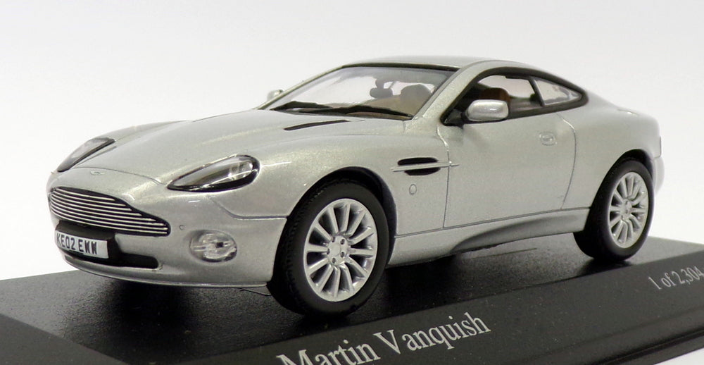 Minichamps 1/43 Scale 400 137224 - Aston Martin Vanquish - Silver