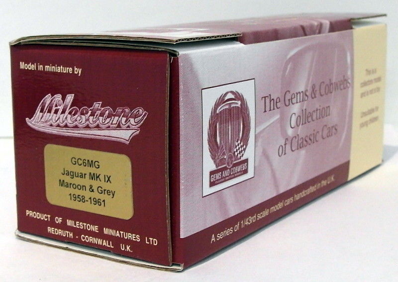 Milestone Miniatures 1/43 Scale GC6MG - 1958-61 Jaguar Mk.IX - Maroon Grey
