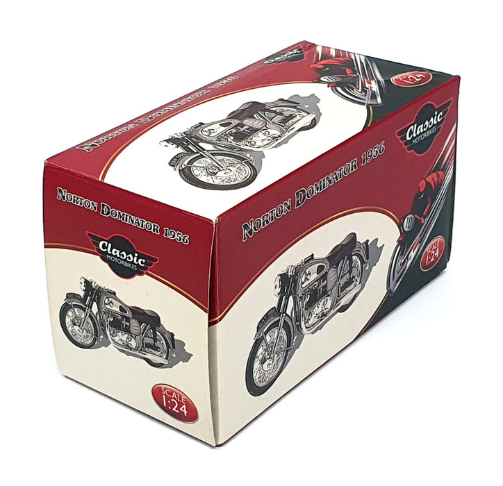Atlas Editions 1/24 Scale 4 658 112 - 1956 Norton Dominator - Silver/Grey