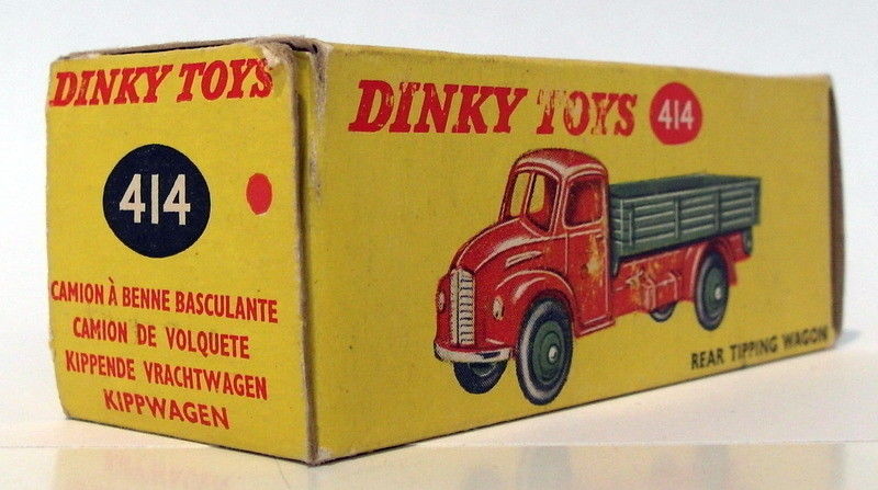 Vintage Dinky 414 - Rear Tipping Wagon - Orange Green